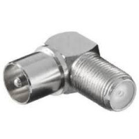 F To Male Connector  90 Degree Plug - 1pc